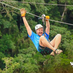 Diversión y aventura Canopy Tirolesa con transportación en lancha rápida Vallarta