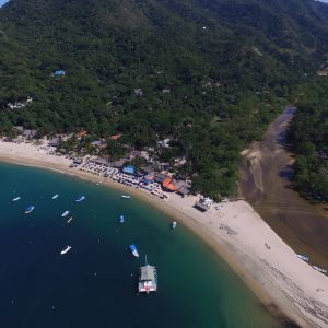 Toma aérea Yelapa Cabo Corrientes Jalisco