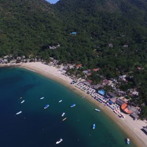 Vista aérea Yelapa Cabo Corrientes Jalisco