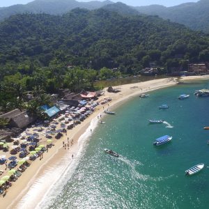 Vista aérea Yelapa Cabo Corrientes Jalisco